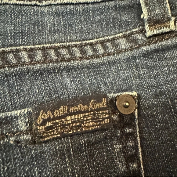 7 For all Mankind  Roxanne Dark Blue Jeans Size 30 - Picture 6 of 9